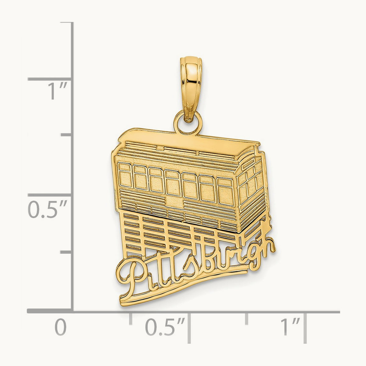 Pittsburgh Incline (Tram) Charm, 14K