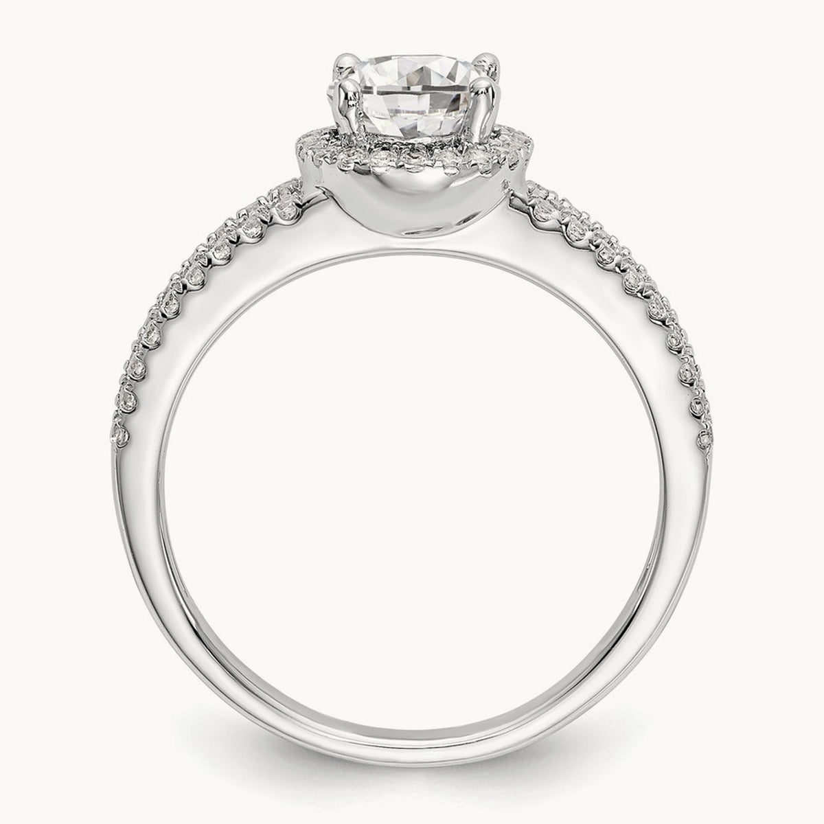 Round Semi-Mount Engagement Ring, 0.25 ct tw Lab-Grown Diamond