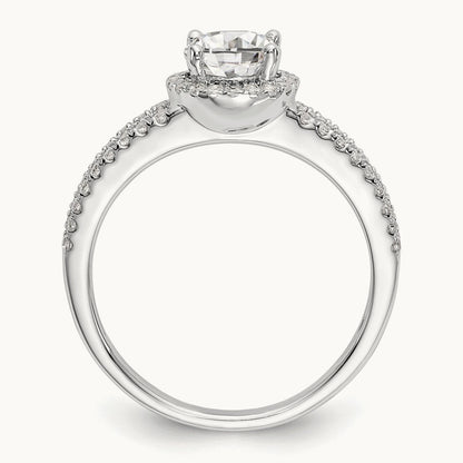 Round Semi-Mount Engagement Ring, 0.25 ct tw Lab-Grown Diamond