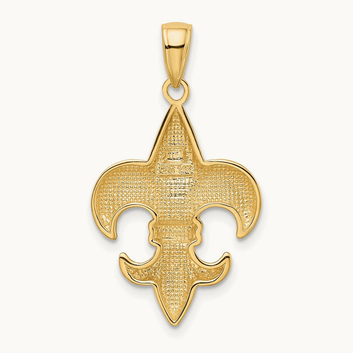 Medium Fleur-De-Lis Pendant, 14K