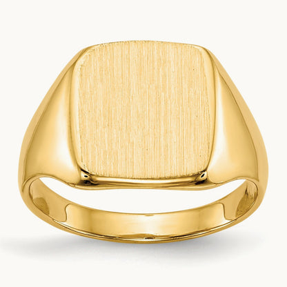 10.0x10. Closed Back Signet Ring, 0mm, 14K