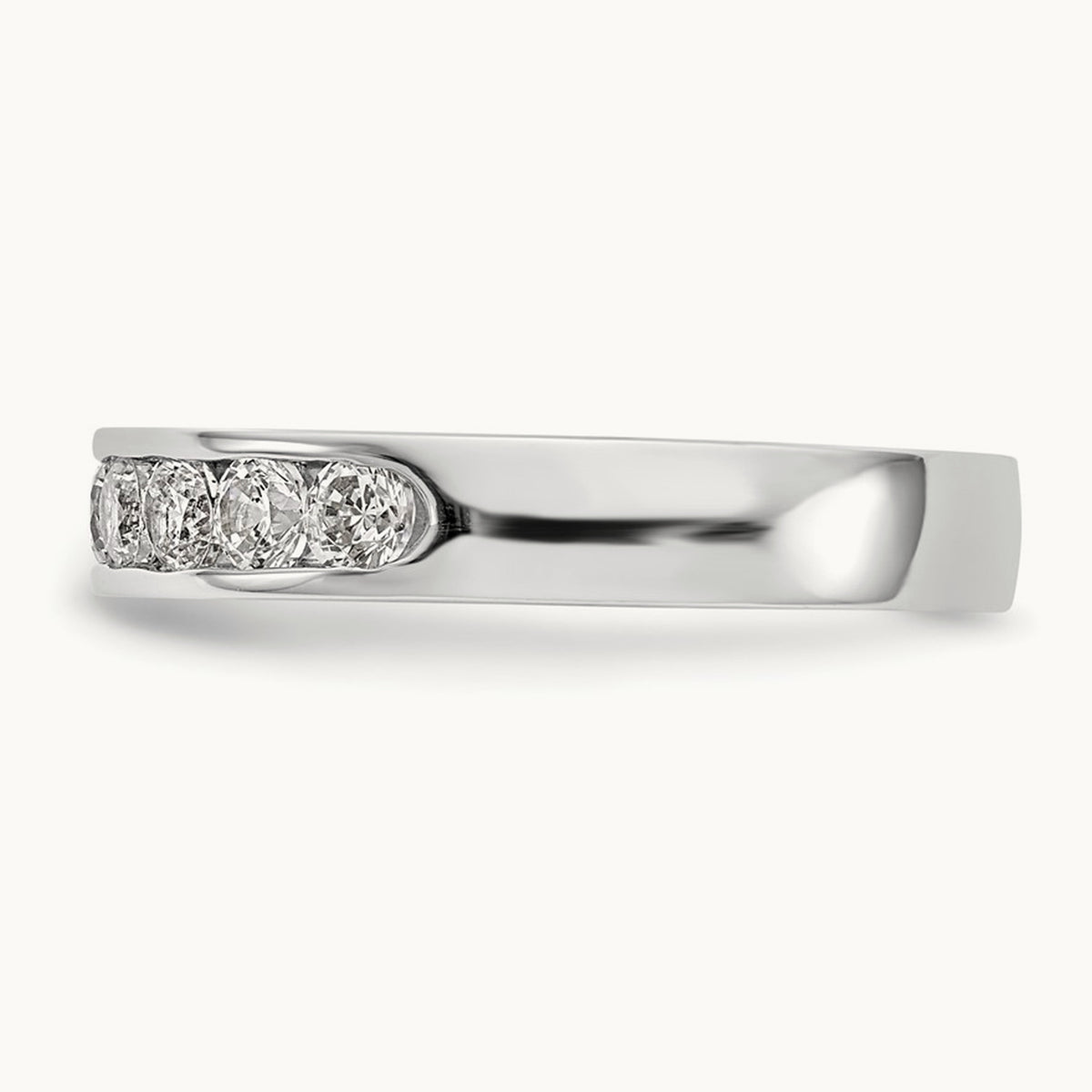 9- Stone Closed Channel Band Mounting, 2.7mm, 14K White Gold