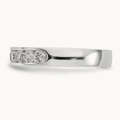 9- Stone Closed Channel Band Mounting, 2.7mm, 14K White Gold