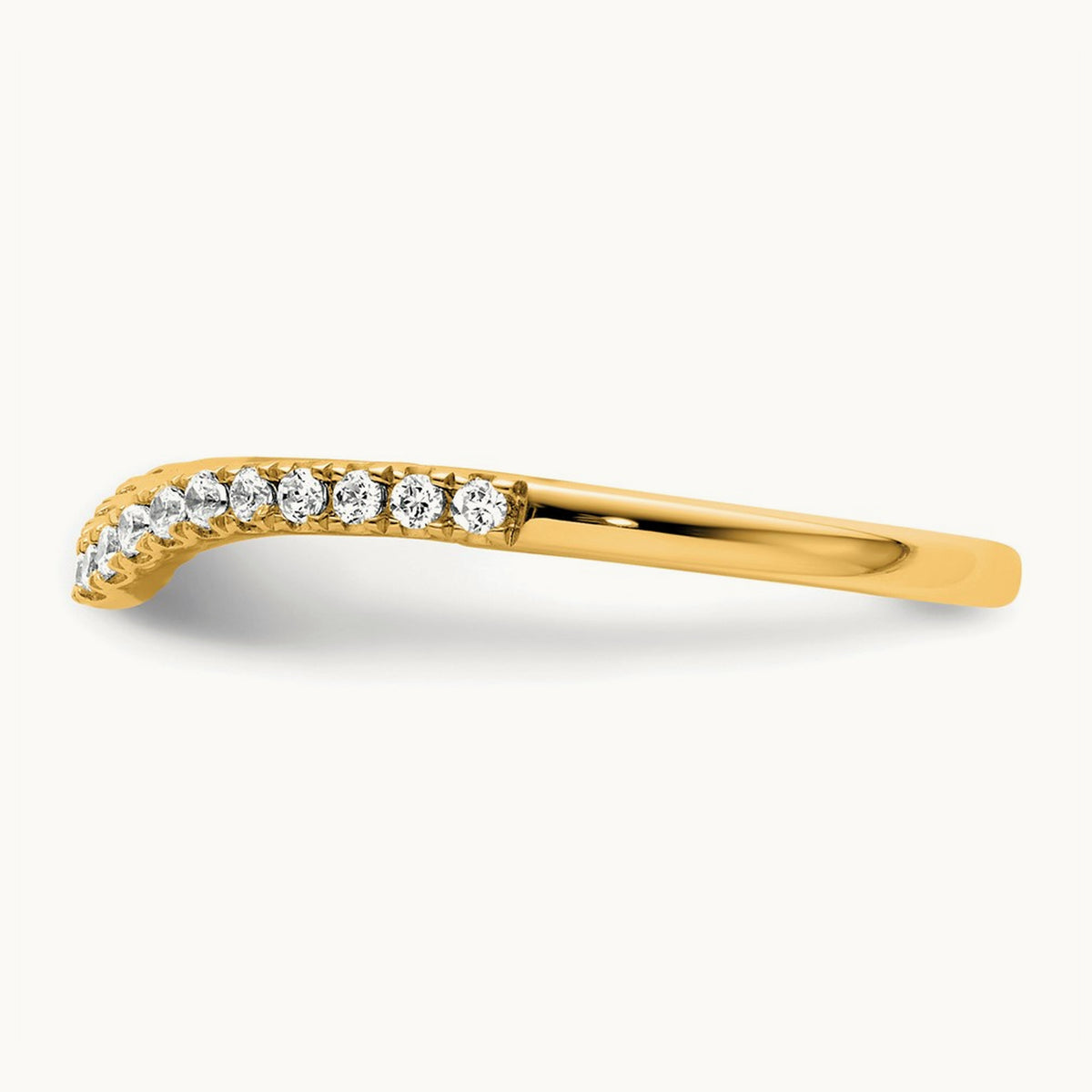 Contoured Wedding Band — 14K Yellow Gold, 7