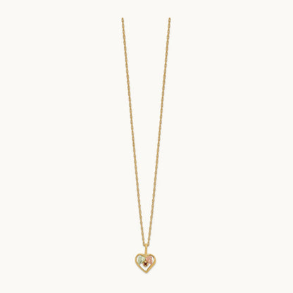 Black Hills Gold Heart Garnet Necklace