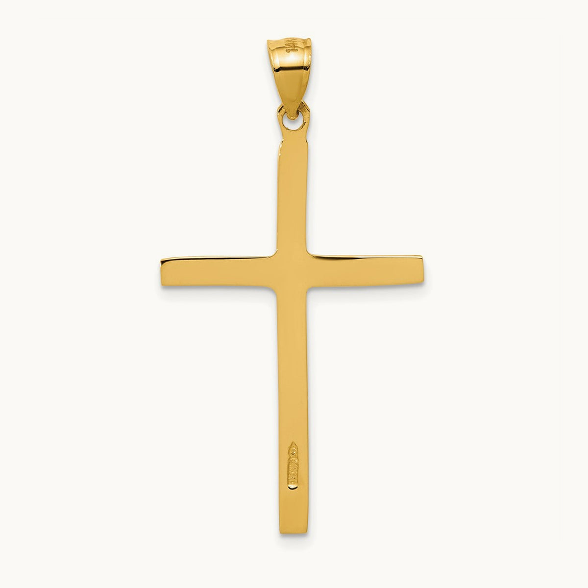 Polished Cross Pendant, 14K