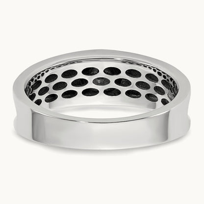 IB Goodman Black Rhodium Mens Complete 1/2ct Diamond Ring, 14K White Gold