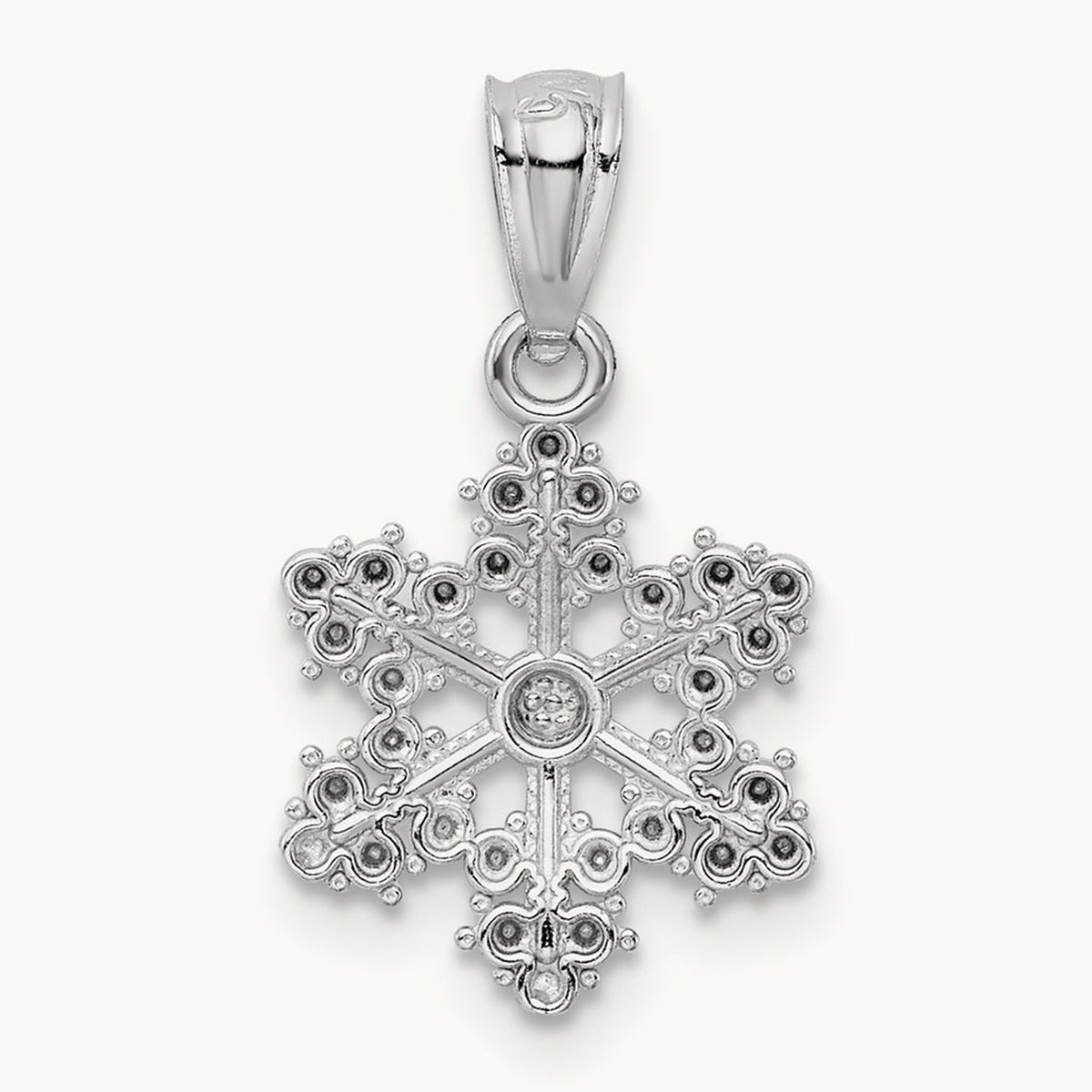 Snowflake Pendant, 14K White Gold