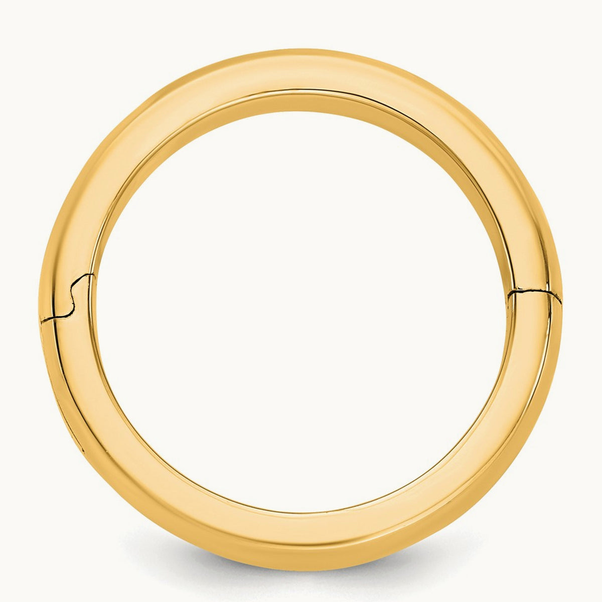CLIQ Hinged Half Round Wedding Band, 8mm, 14K Yellow Gold