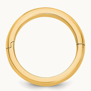 CLIQ Hinged Half Round Wedding Band, 8mm, 14K Yellow Gold
