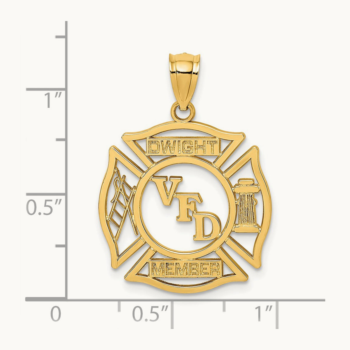 VFD DWIGHT MEMBER In Shield Charm, 14K