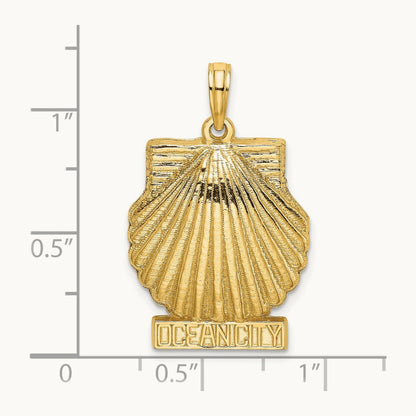OCEAN CITY Scallop Shell Charm, 14K