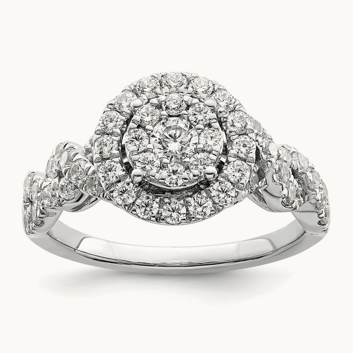 Cluster Engagement Ring, 1.00 ct tw Lab-Grown Diamond