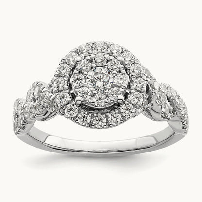 Cluster Engagement Ring, 1.00 ct tw Lab-Grown Diamond