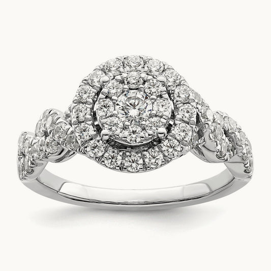 Cluster Engagement Ring, 1.00 ct tw Lab-Grown Diamond