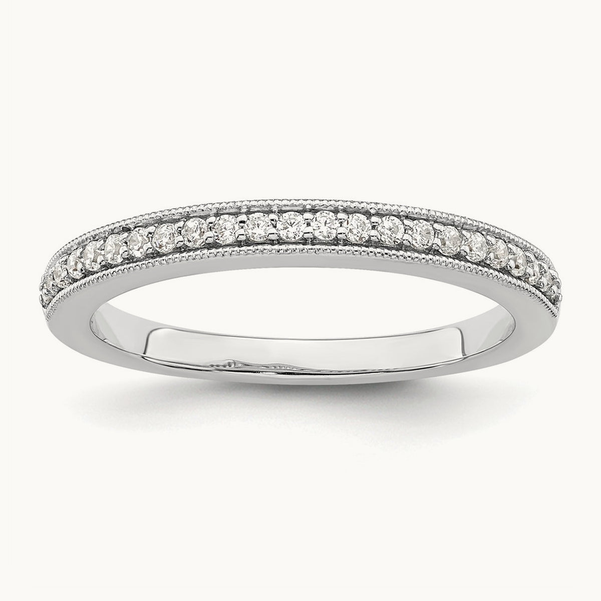 Diamond Complete Wedding Band, 14K White Gold