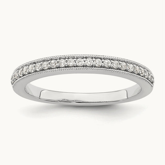 Diamond Complete Wedding Band, 14K White Gold