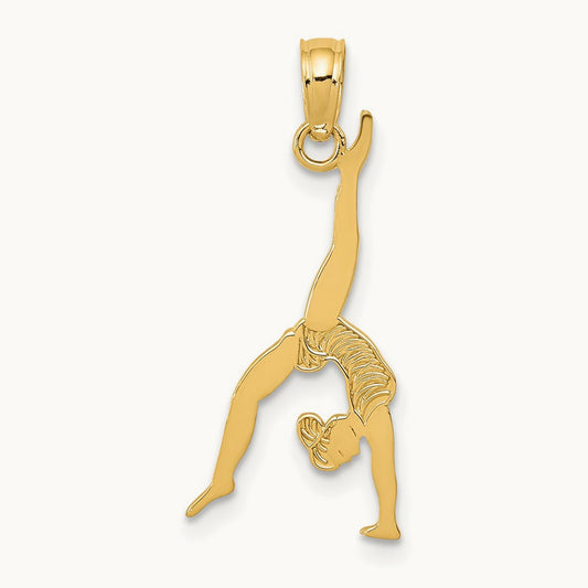 Solid Polished Gymnast Pendant — 25mm