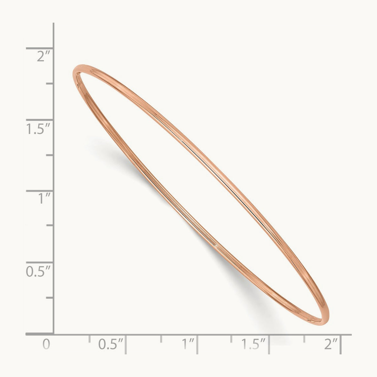 Polished Slip-on Bangle Bracelet — 14K Rose Gold