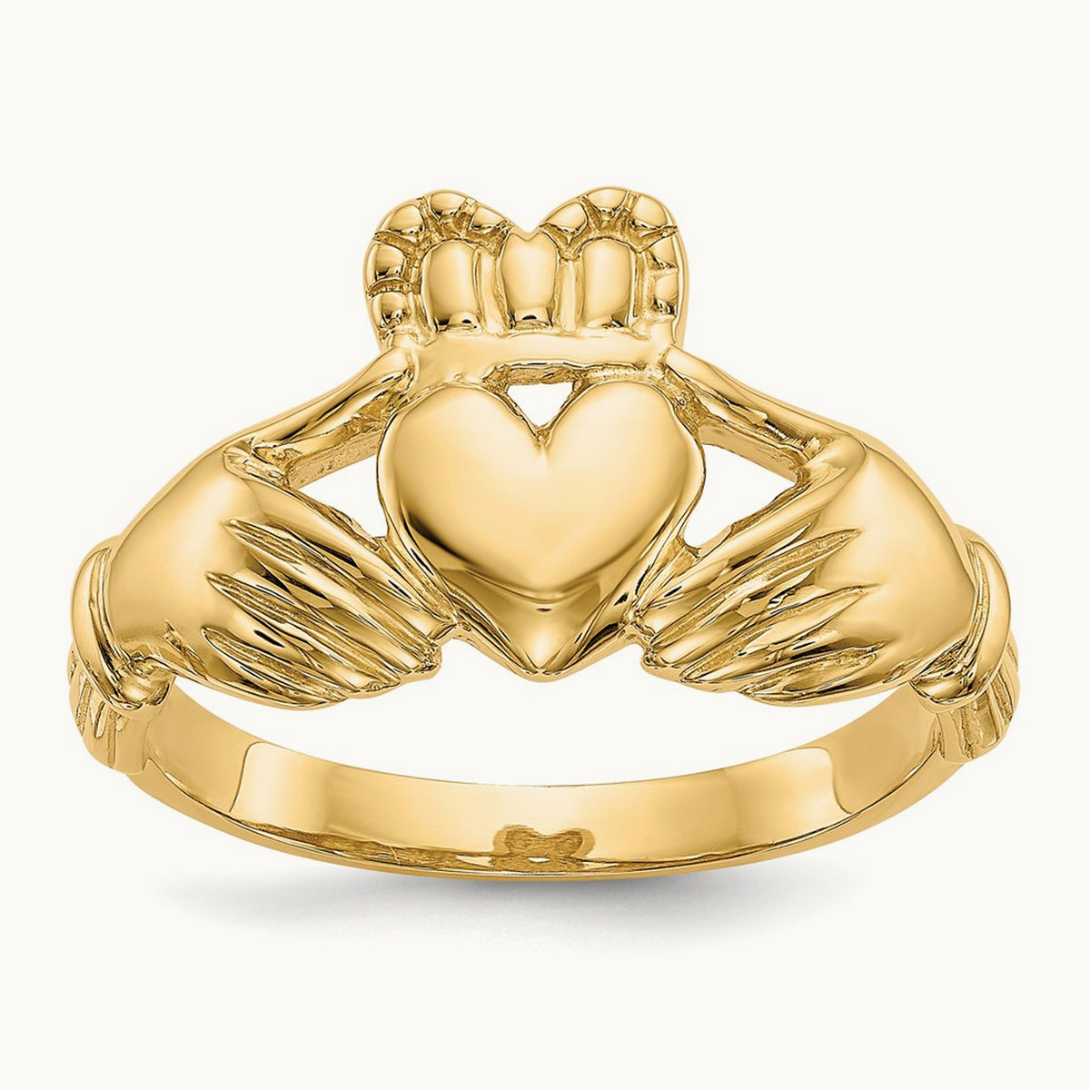 Men's Claddagh Ring, 14K