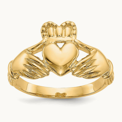 Men's Claddagh Ring, 14K