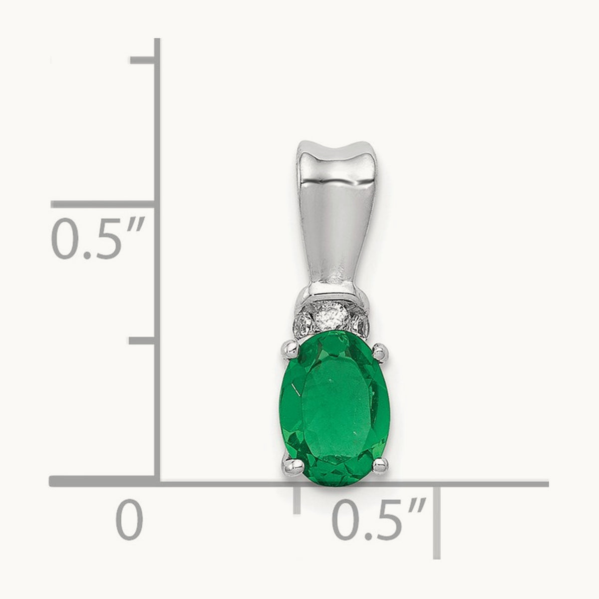 Diamond and Oval Emerald Pendant — photo set