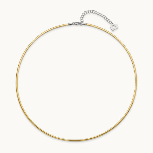 Reversible Omega Necklace, 14K Two-tone