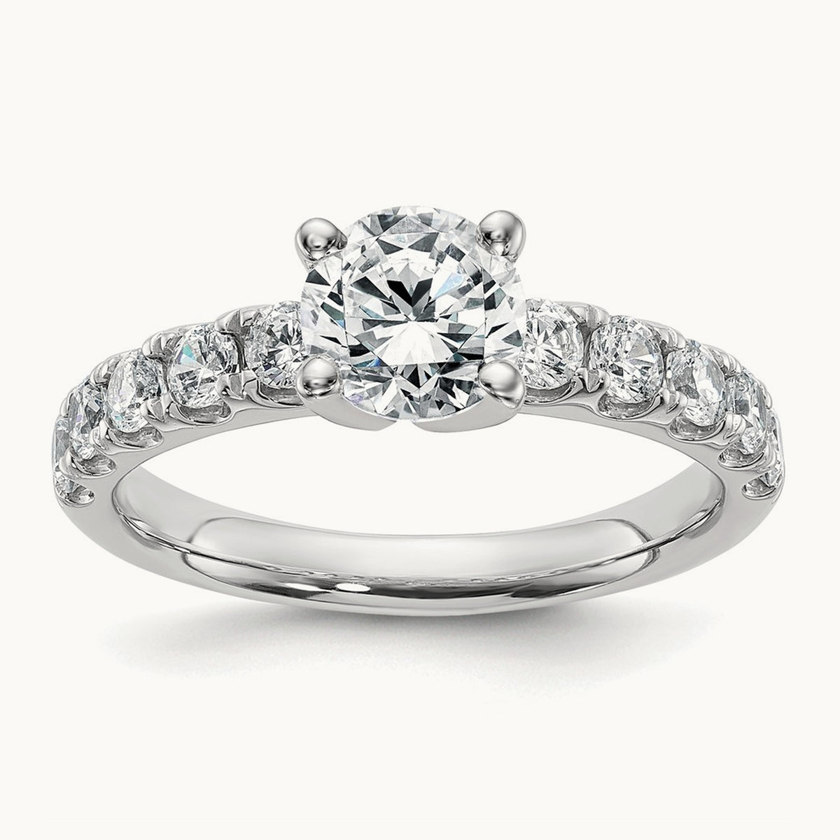 Round Engagement Ring — 1 5/8 ct, 7