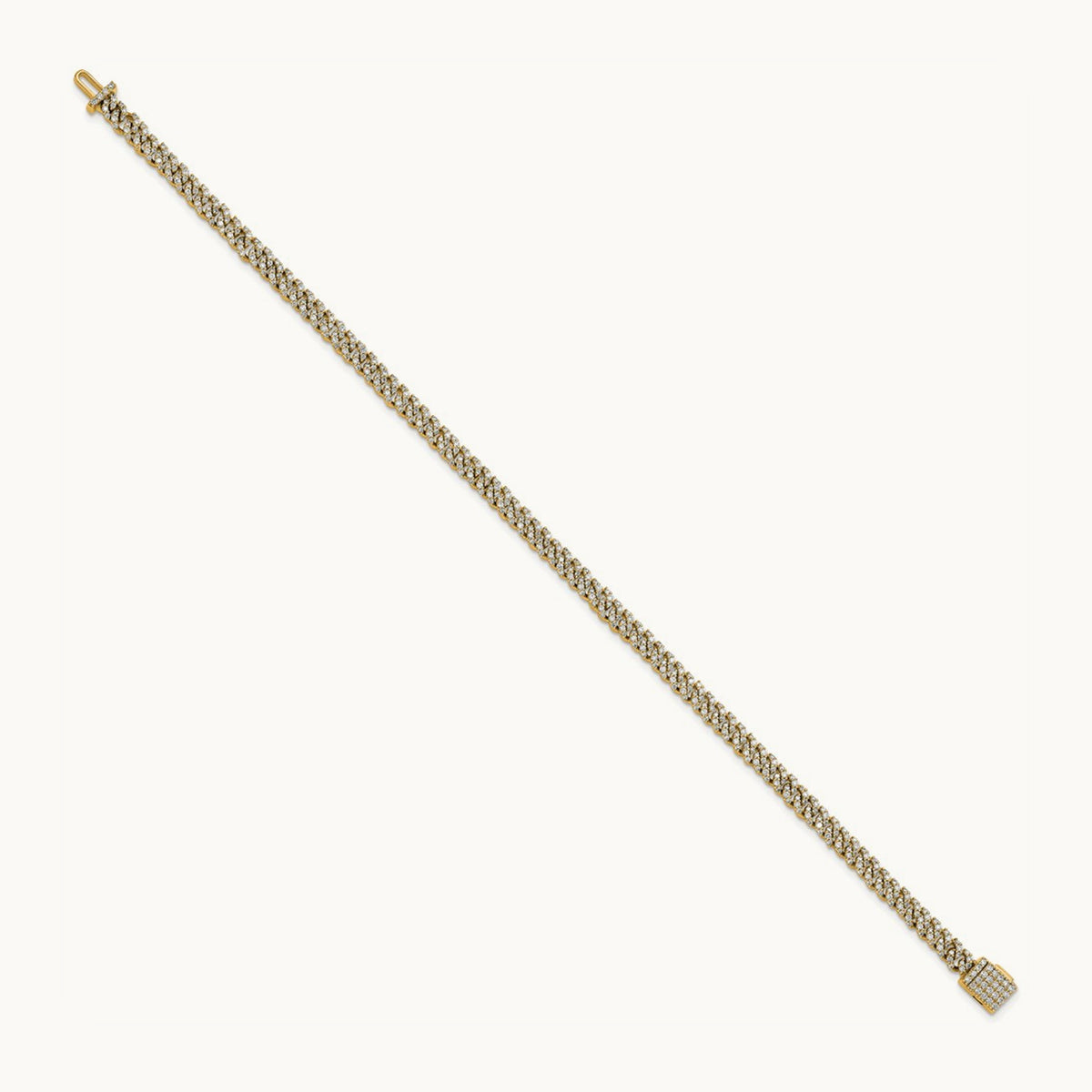 4mm Pavé Cuban Link Bracelet, 2.00 ct tw Lab-Grown Diamond