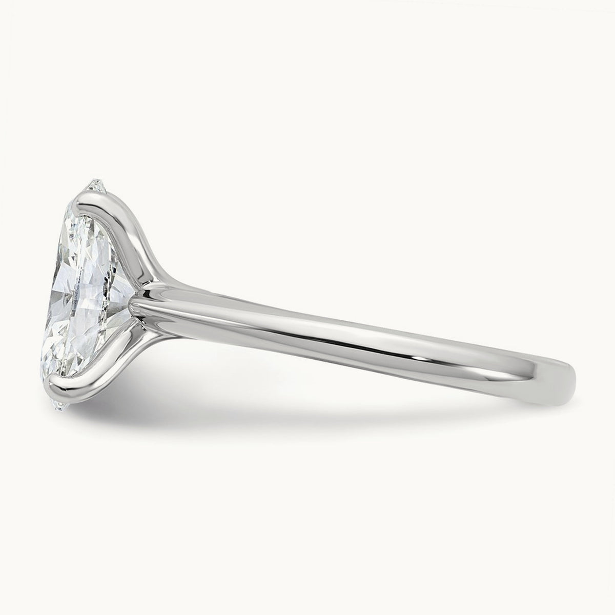 Oval 8X Ring, 3.00 ct tw Lab-Grown Diamond — 14K White Gold