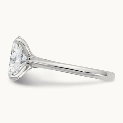 Oval 8X Ring, 3.00 ct tw Lab-Grown Diamond — 14K White Gold