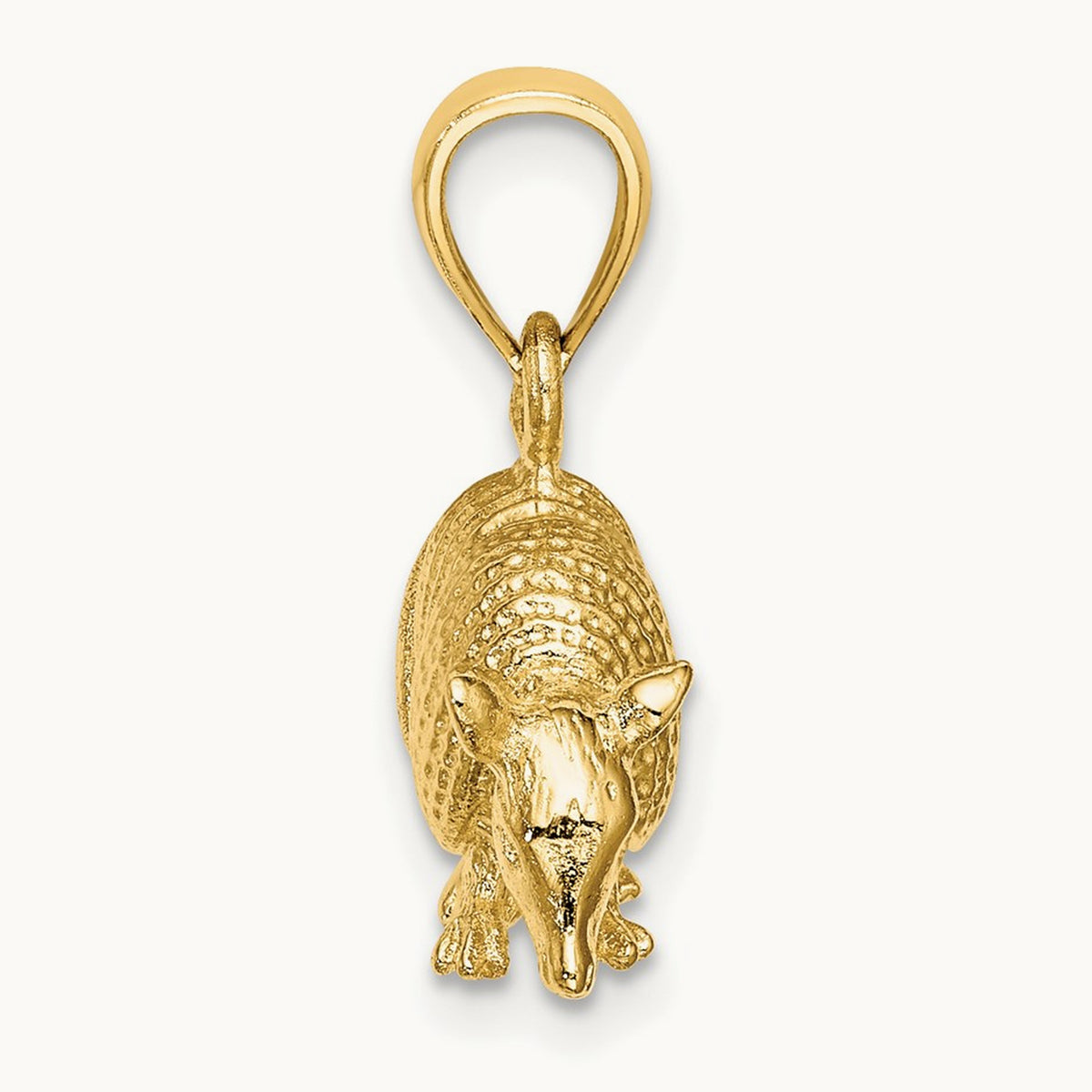 3-D Armadillo Charm, 14K