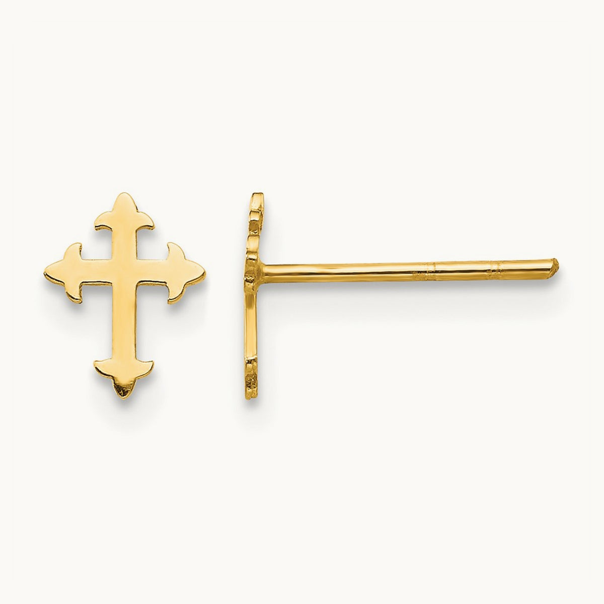 Madi K Polished Cross Post Earrings — photo set