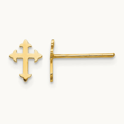 Madi K Polished Cross Post Earrings — photo set