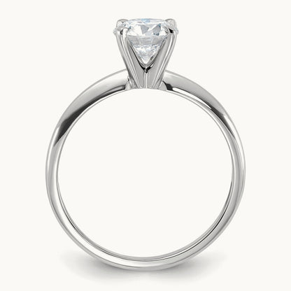 Round Solitaire Engagement Ring, 3.00 ct tw Lab-Grown Diamond — 14K White Gold
