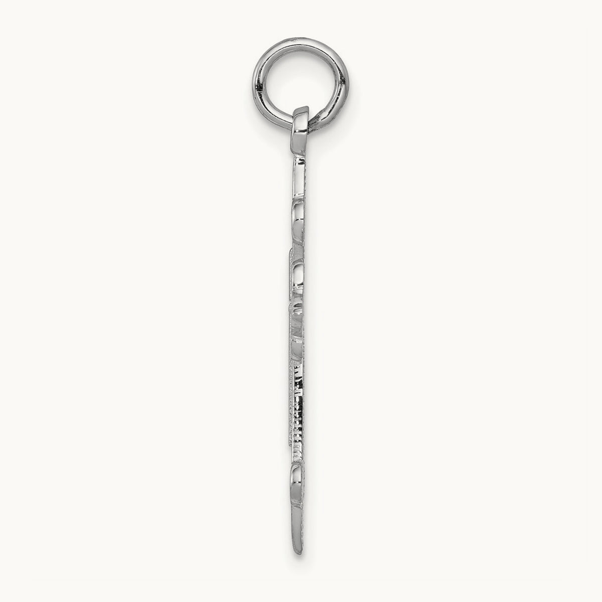 Cross Pendant, 14K White Gold