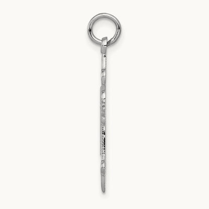 Cross Pendant, 14K White Gold