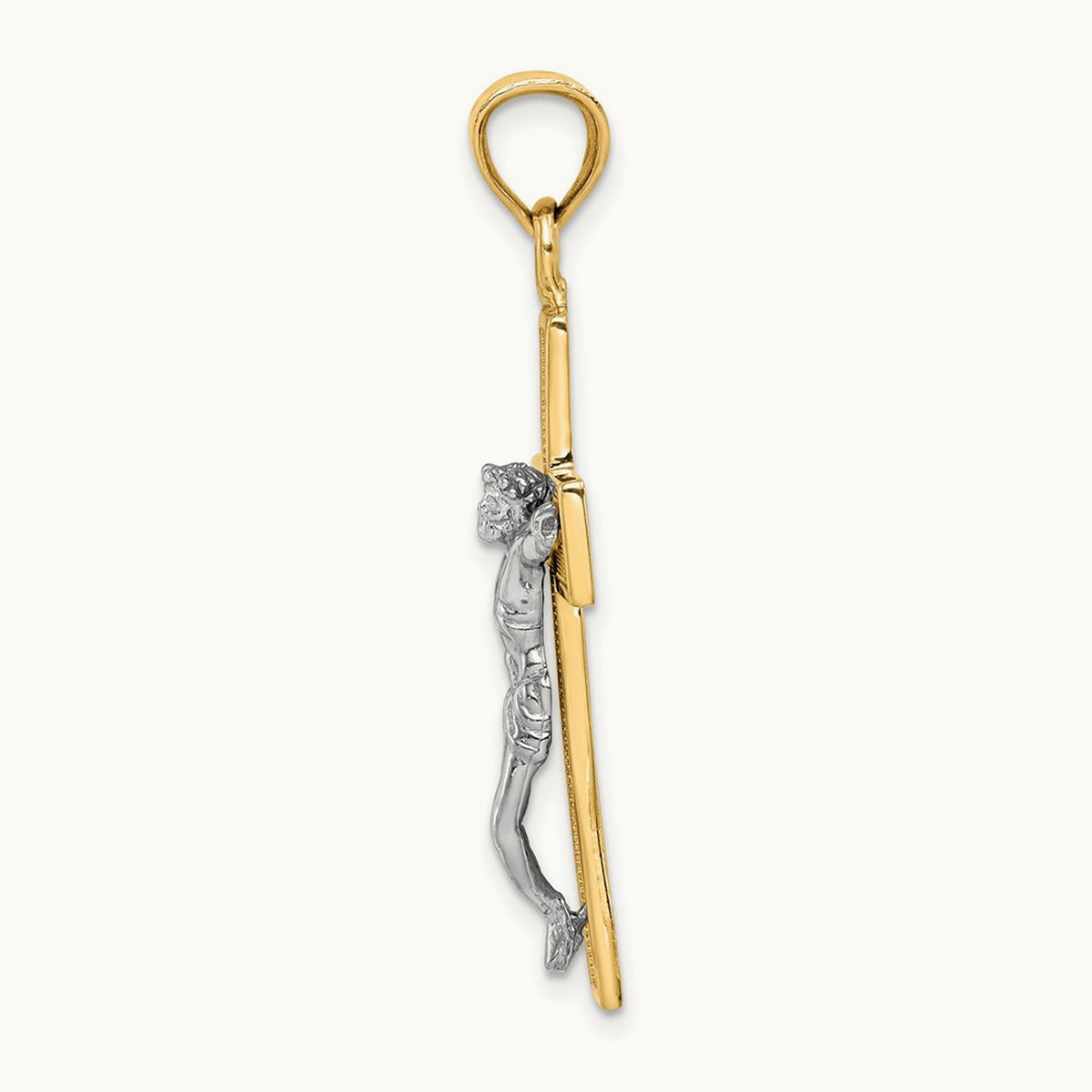 Crucifix Pendant, 14K Two-tone