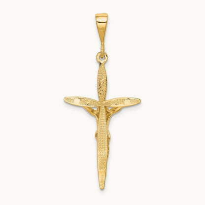 Passion Crucifix Pendant — 14K Yellow Gold