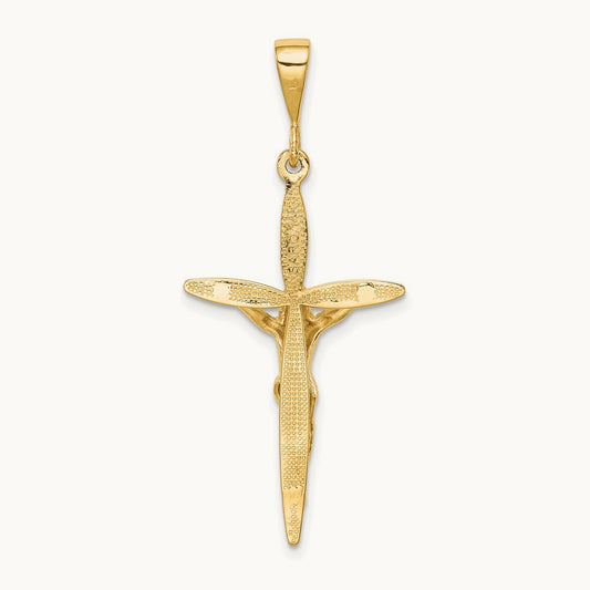 Passion Crucifix Pendant — 14K Yellow Gold