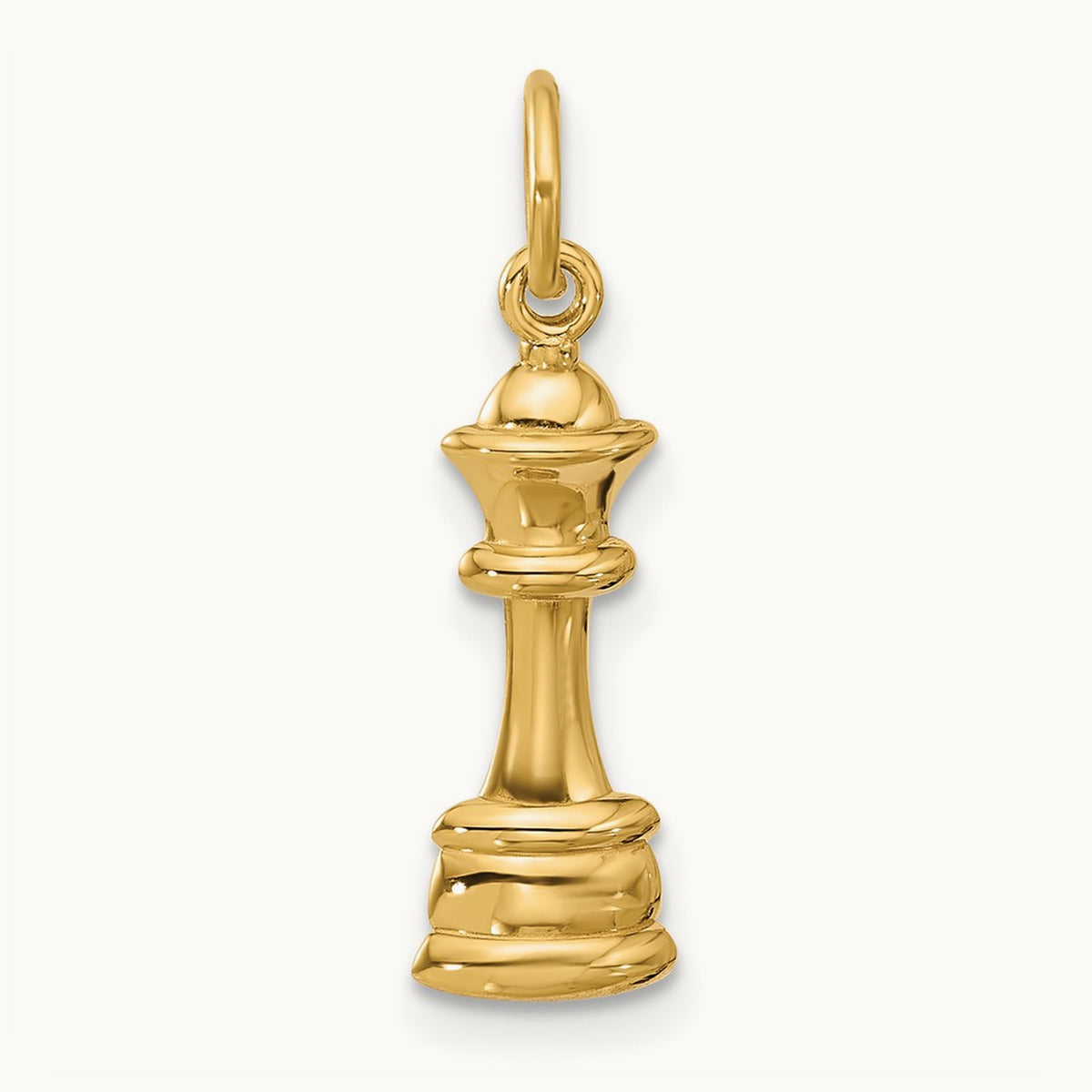 Fancy Queen Chess Piece, 14K Yellow Gold
