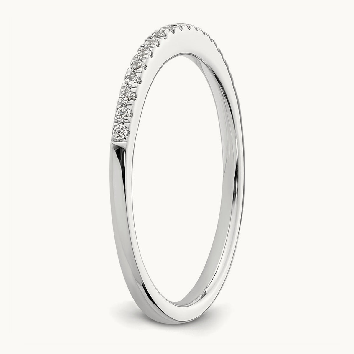 Diamond Wedding Band — 14K White Gold, 7