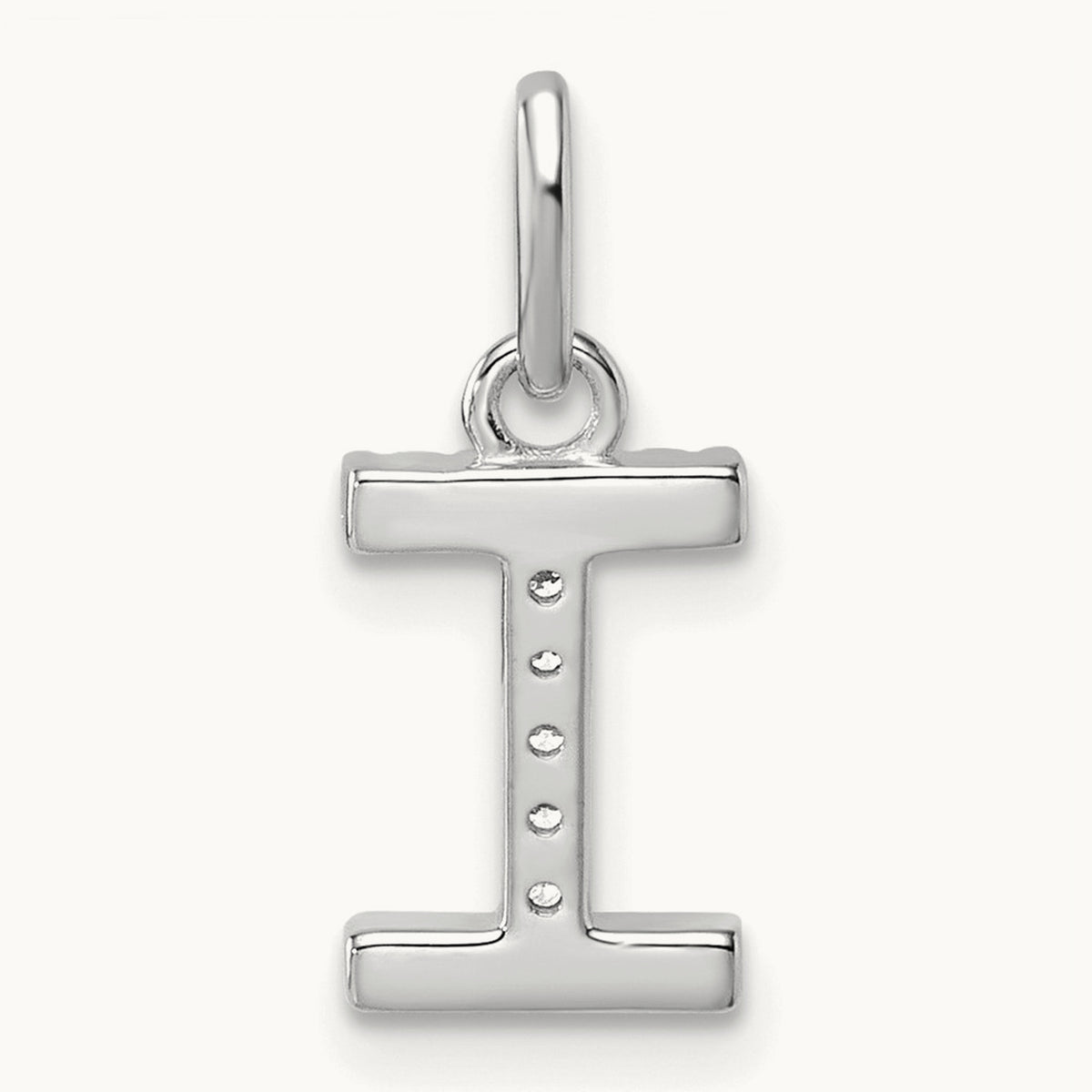 Twisted Diamond Charm — 14K White Gold, I