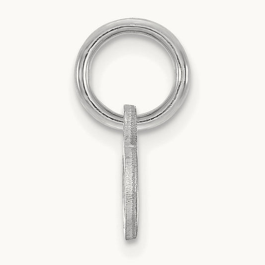 Lower case Initial Charm — 14K White Gold, A