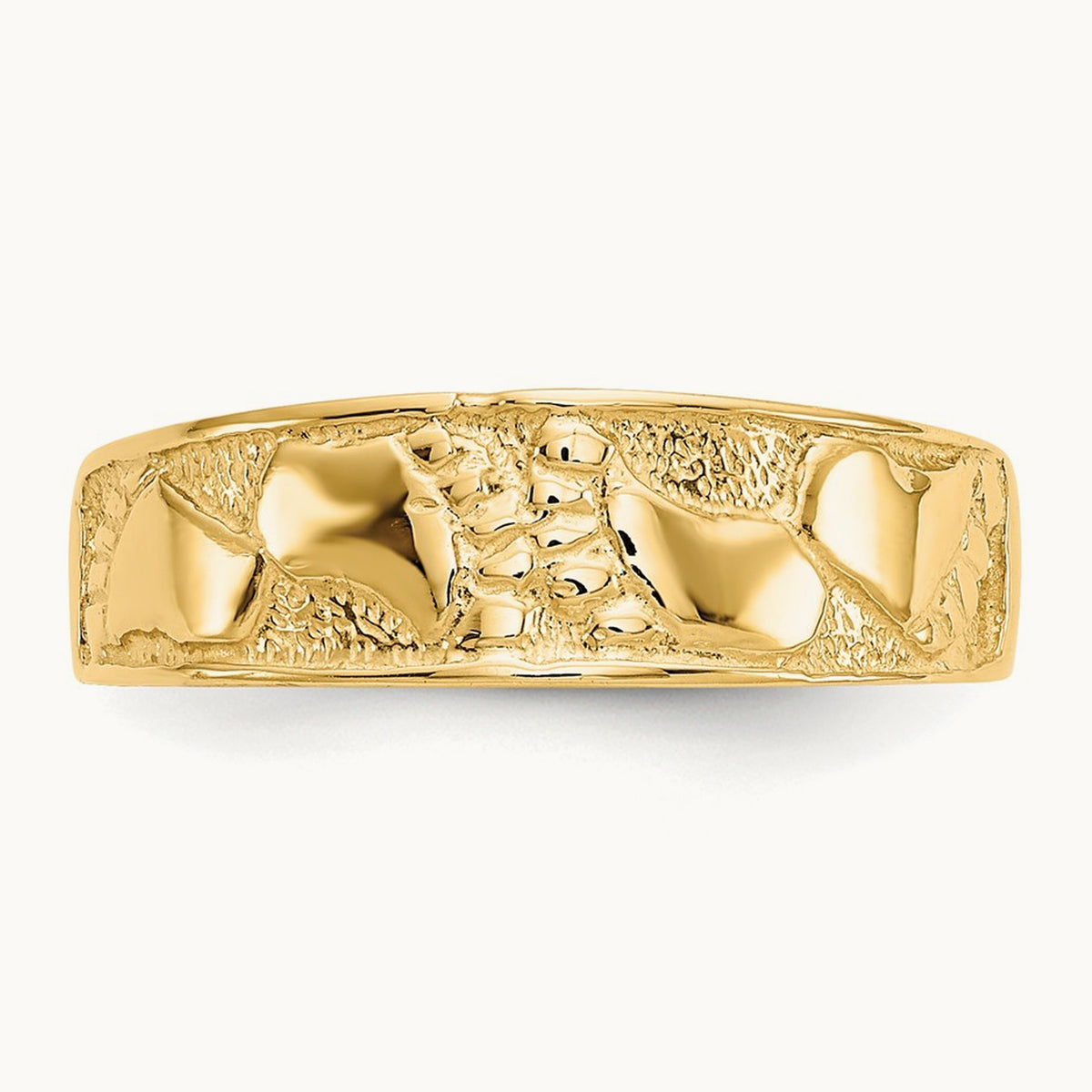 Footprints Toe Ring, 14K