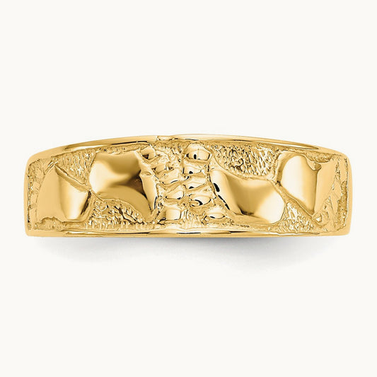 Footprints Toe Ring, 14K