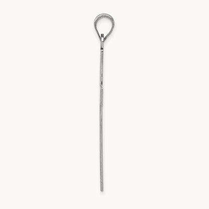 Polished Cross Pendant, 14K White Gold
