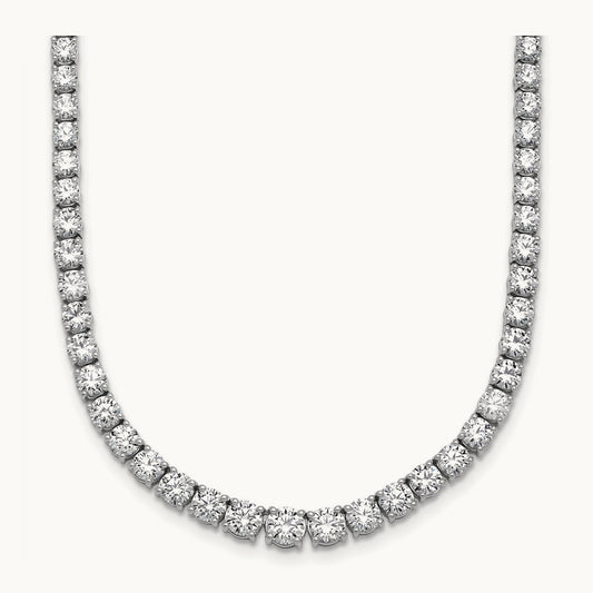 Graduated Tennis Necklace, 14.50 ct tw Lab-Grown Diamond