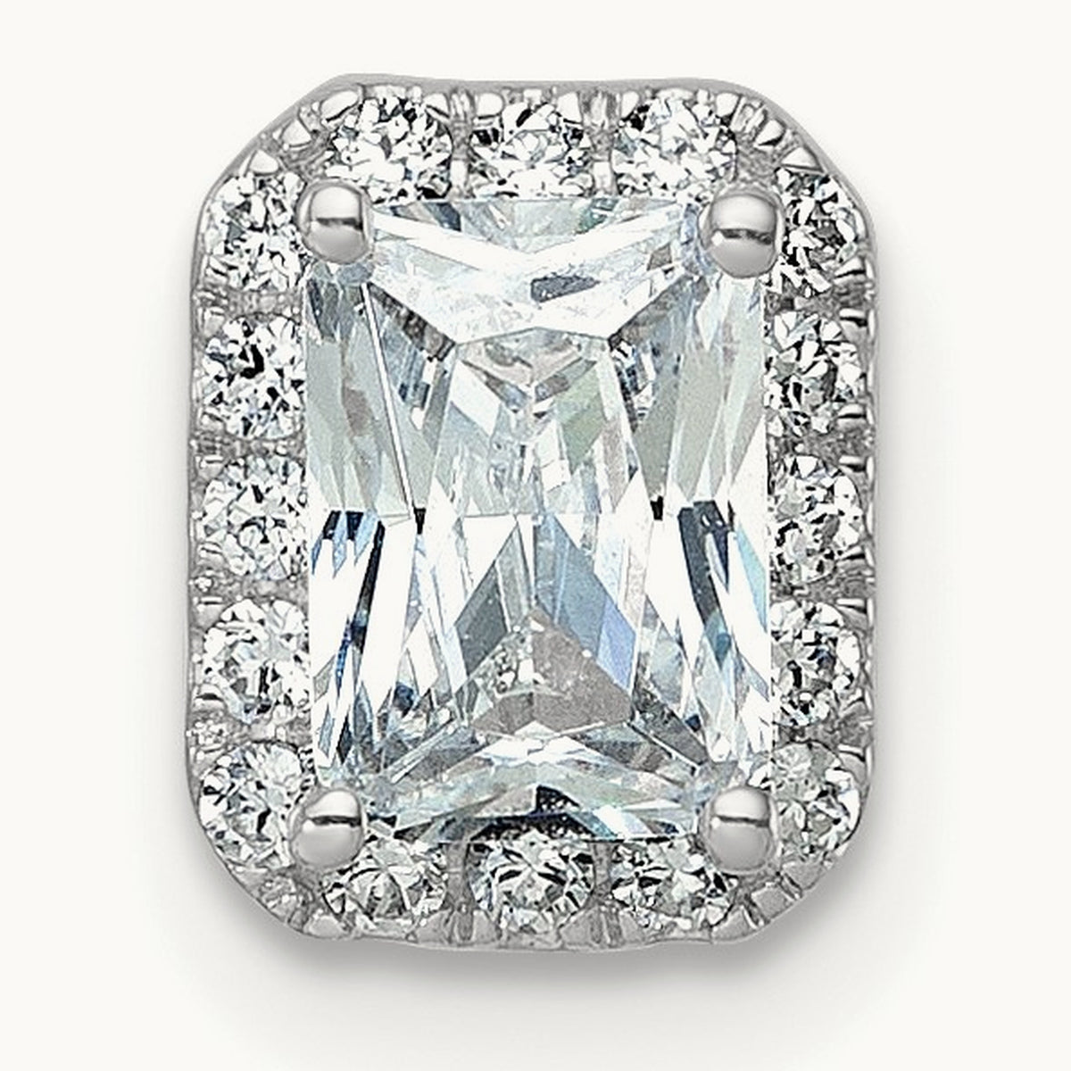 Radiant Halo Necklace, 1.25 ct tw Lab-Grown Diamond — 14K White Gold