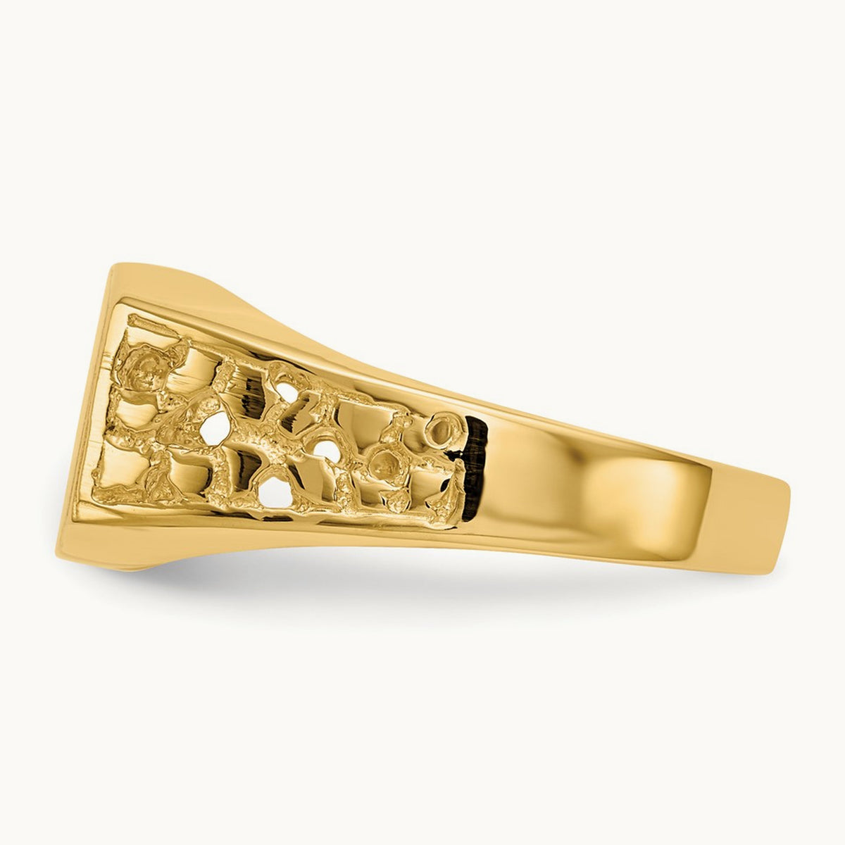 Open Back Mens Signet Ring — photo set
